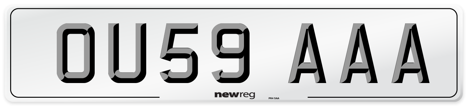 OU59 AAA Number Plate from New Reg
